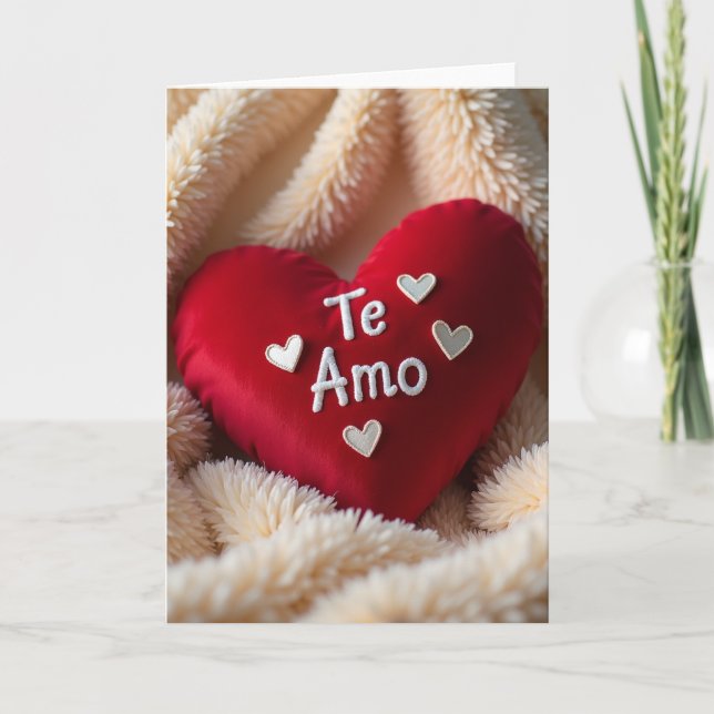 Jag älskar dig Te Amo-kort Kort (Framsida)