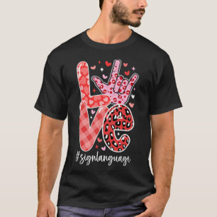 Jag älskar dig teckenspråk Asl Alla hjärtans dag d T Shirt