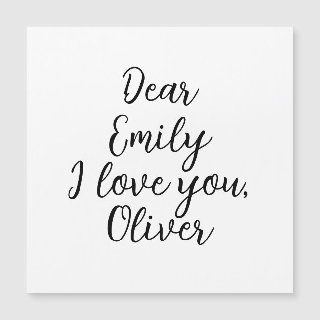 Jag älskar dig textmall (Framsida)