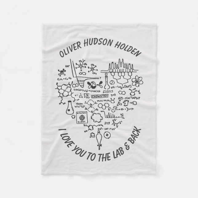 Jag älskar dig till labbet och den tillbaka fleecefilt (Framsidan)