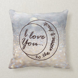 Jag älskar dig till månen & drar tillbaka kudde