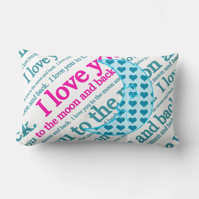 Jag älskar dig till månen och de tillbaka mors lumbarkudde (Framsida)