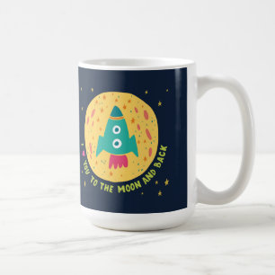 Jag älskar dig till månen och den tillbaka kaffemugg