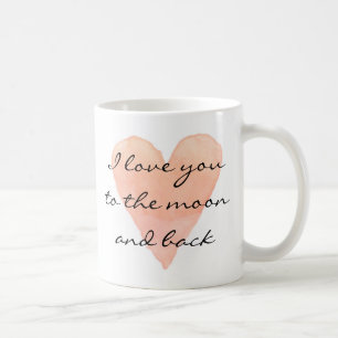 Jag älskar dig till månen och den tillbaka kaffemugg
