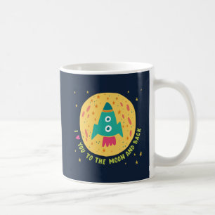 Jag älskar dig till månen och den tillbaka kaffemugg