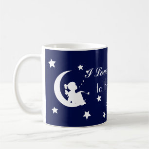 Jag älskar dig till månen och drar tillbaka - de kaffemugg