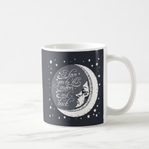 Jag älskar dig till månen och drar tillbaka kaffemugg