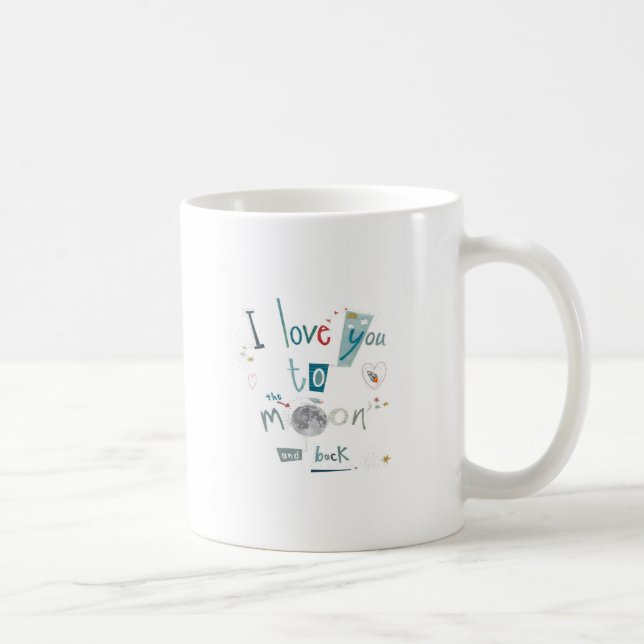 Jag älskar dig till månen och drar tillbaka kaffemugg (Höger)
