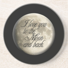 Jag älskar dig till månen och drar tillbaka underlägg sandsten