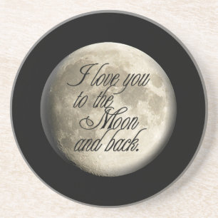 Jag älskar dig till månen och drar tillbaka underlägg sandsten