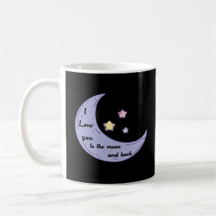 Jag älskar dig till månen och tillbaka Enkel Elega Kaffemugg