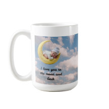 Jag älskar dig till månen och tillbaka kaffemugg