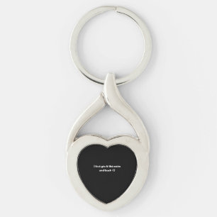 Jag älskar dig till månen och tillbaka Klassisk ro Twisted Heart Silverfärgad Nyckelring