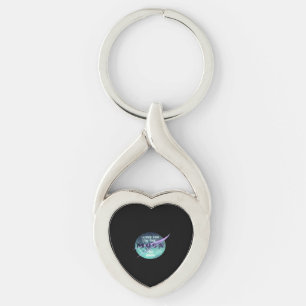 Jag älskar dig till månen och tillbaka Minimal kär Twisted Heart Silverfärgad Nyckelring