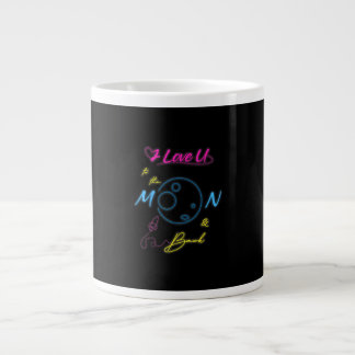 Jag älskar dig till månen och tillbaka neonljussti jumbo mugg