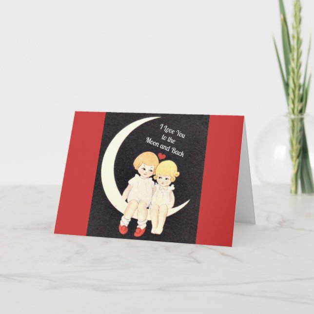 Jag älskar dig till månen och tillbaka, populär de kort (Framsida)