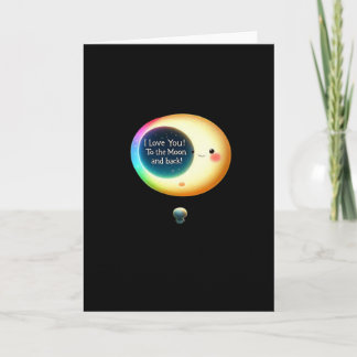 Jag älskar dig till månen och tillbaka Romantiskt  Kort