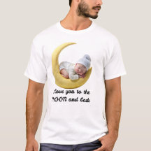 Jag älskar dig till månen och tillbaka T-shirt – B