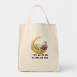 Jag älskar dig till månen och tillbaka T-shirt – B Tygkasse