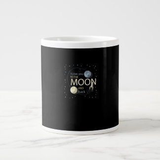Jag älskar dig till månen och tillbaka uppriktig d jumbo mugg