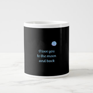 Jag älskar dig till månen och tillbaka Vattenfärg Jumbo Mugg
