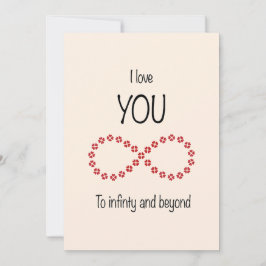 Jag älskar dig till oändligheten och bortom julkort