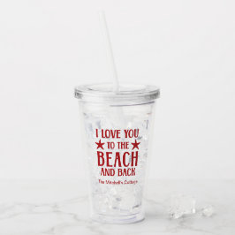 Jag älskar dig till stranden och tillbaka - Alla h Take Away Mugg