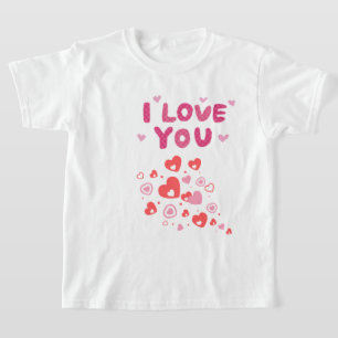 Jag älskar dig tishart är ett romantiskt par i vat t shirt