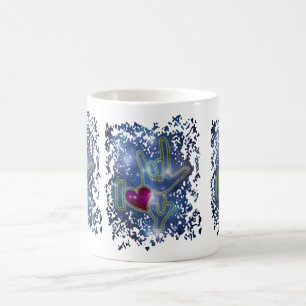 JAG ÄLSKAR DIG/undertecknar språk Kaffemugg
