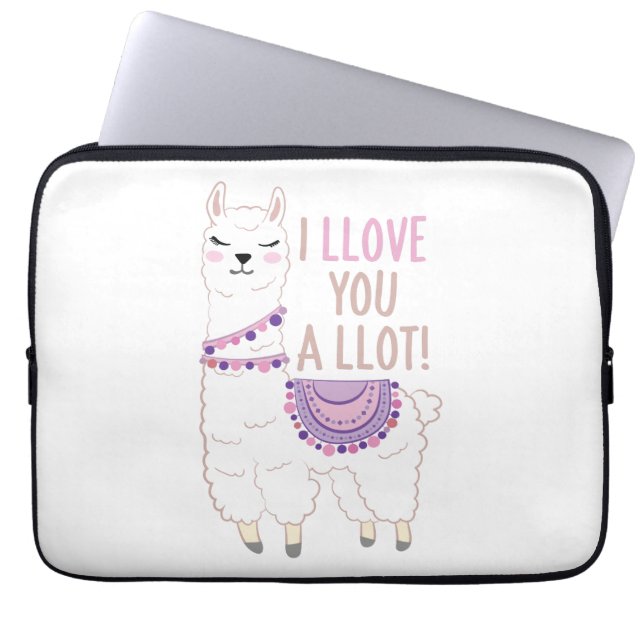 Jag älskar dig väldigt mycket - Llama Laptop Fodral (Framsidan)