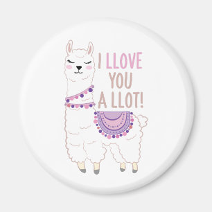 Jag älskar dig väldigt mycket - Llama Magnet