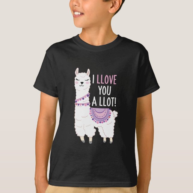 Jag älskar dig väldigt mycket - Llama T Shirt (Framsida)