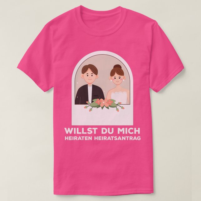 Jag älskar dig vill du gifta dig med mig 2 t shirt (Design framsida)