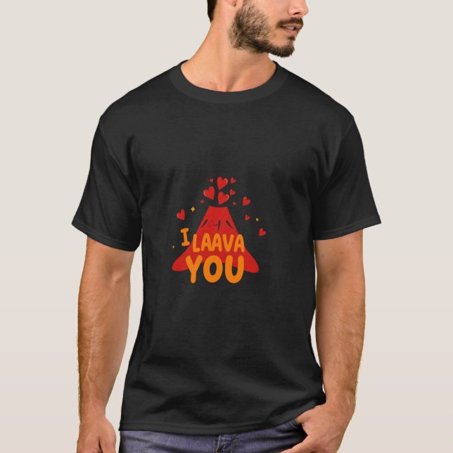 Jag ÄLSKAR DIG Vulkan Kärlek T Shirt (Framsida)