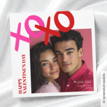 Jag älskar dig XOXO Foto Modern Glad Alla Hjärtans