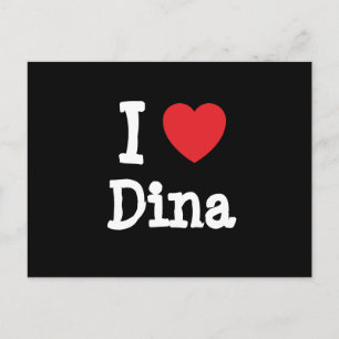 Jag älskar Dina hjärta T-Shirt Vykort