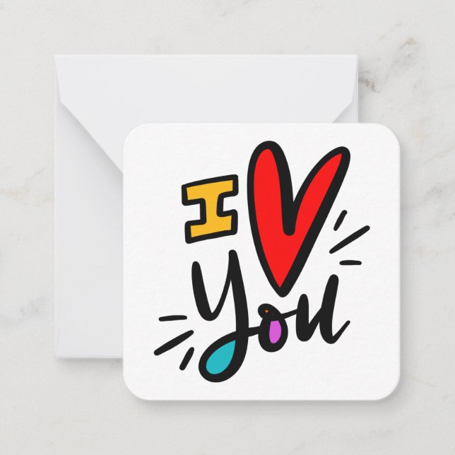 Jag älskar dina små anteckningskort (Framsida)