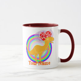 Jag älskar Dinos T-Rex & Stegosaurusnamnmuggen Mugg