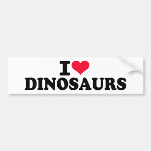 Jag älskar Dinosaurs Bildekal