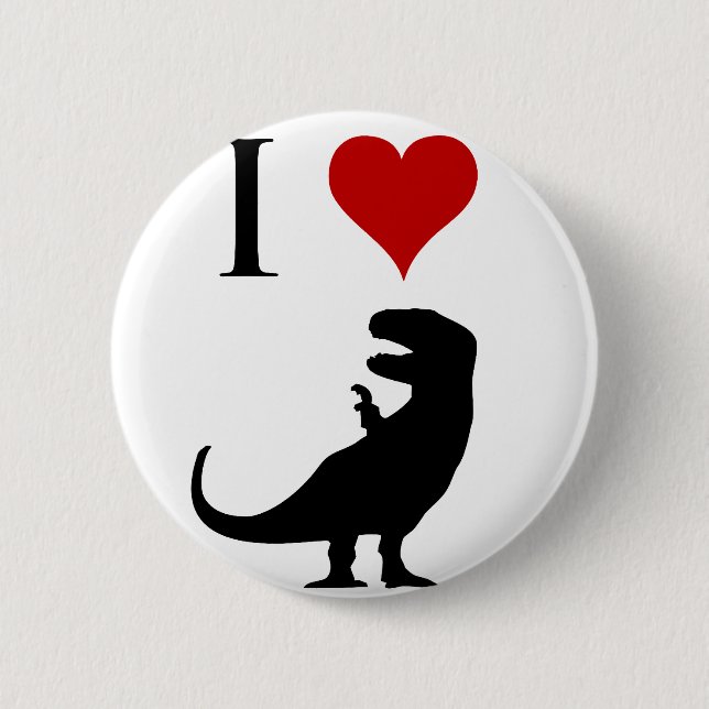 Jag älskar Dinosaurs - T-Rex Knapp (Framsida)