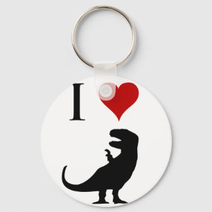 Jag älskar Dinosaurs - T-Rex Nyckelring