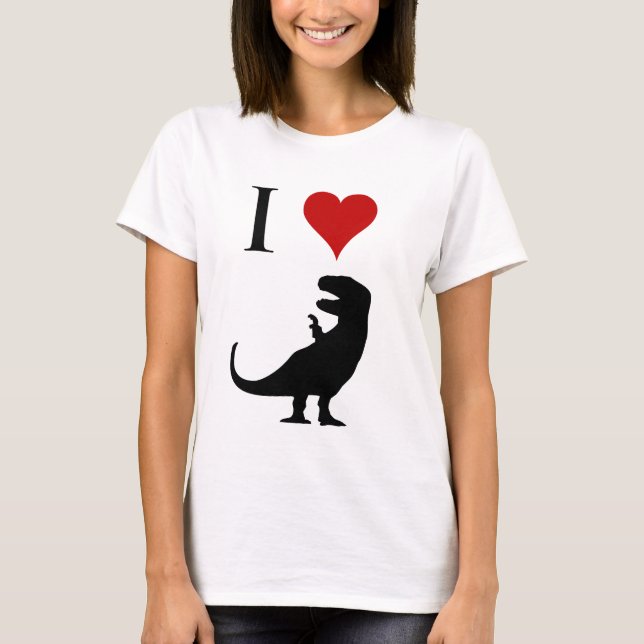 Jag älskar Dinosaurs - T-Rex T-shirt (Framsida)
