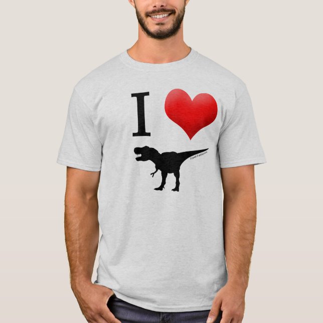 Jag älskar dinosaurs tee shirt (Framsida)