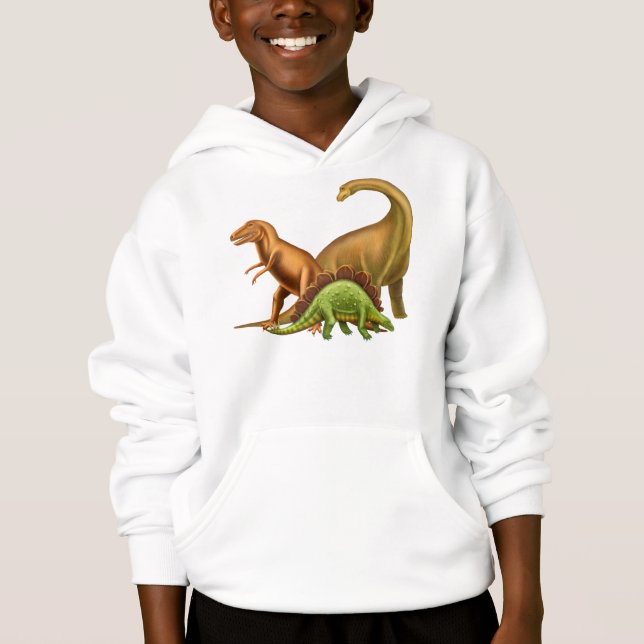Jag älskar Dinosaursungehoodien Tee (Framsida)
