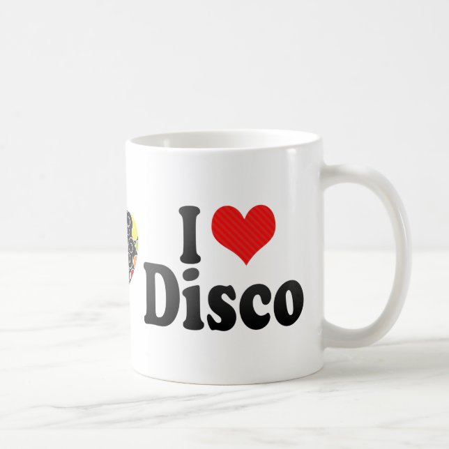 Jag älskar disko kaffemugg (Höger)