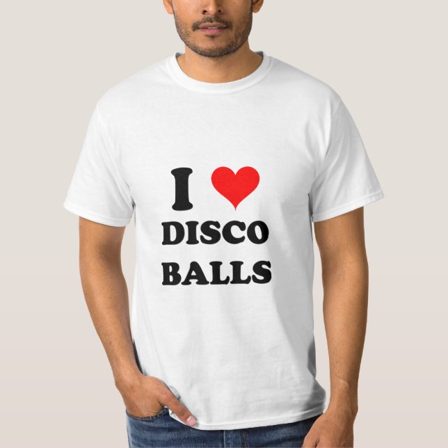 Jag älskar diskobollar t-shirt (Framsida)