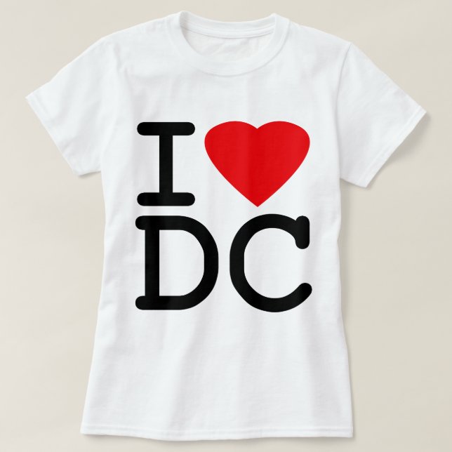 Jag älskar District of Columbia för T-shirt (Design framsida)
