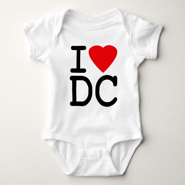 Jag älskar District of Columbia för Tee Shirt (Framsida)