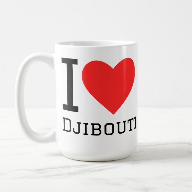 Jag älskar Djibouti  Kaffemugg (Vänster)