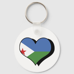 Jag älskar Djibouti Nyckelring